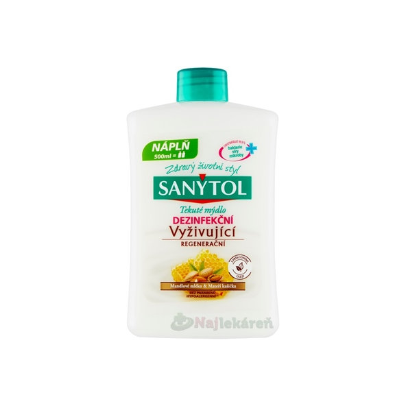 Sanytol Antibakteriálne mydlo vyživujúce náhradná náplň 500 ml