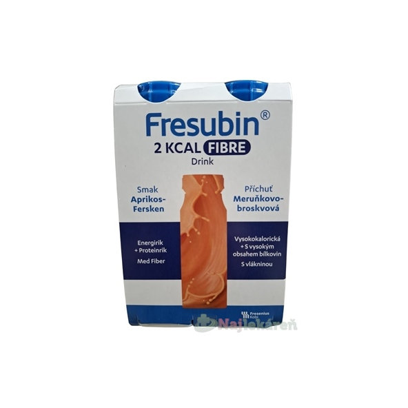 Fresubin 2 KCAL FIBRE DRINK príchuť marhuľovo-broskynová 4x200 ml