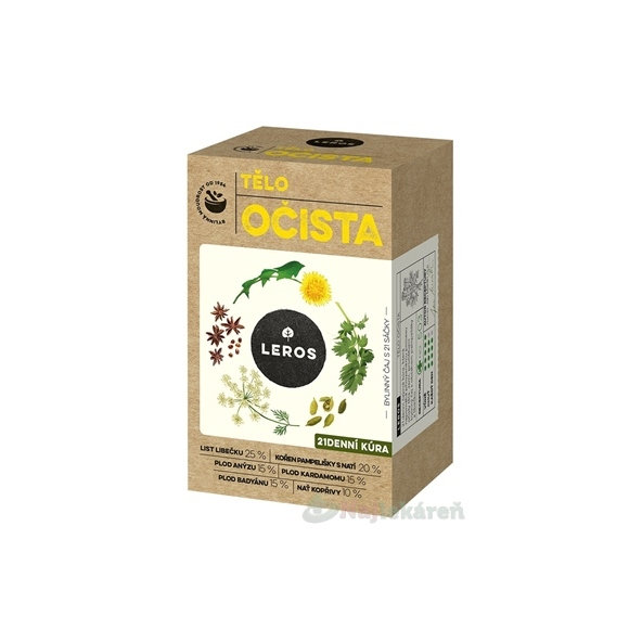 LEROS OČISTA TELO nálevové vrecká (inov. 2024) 21 x 1,8 g (37,8 g)