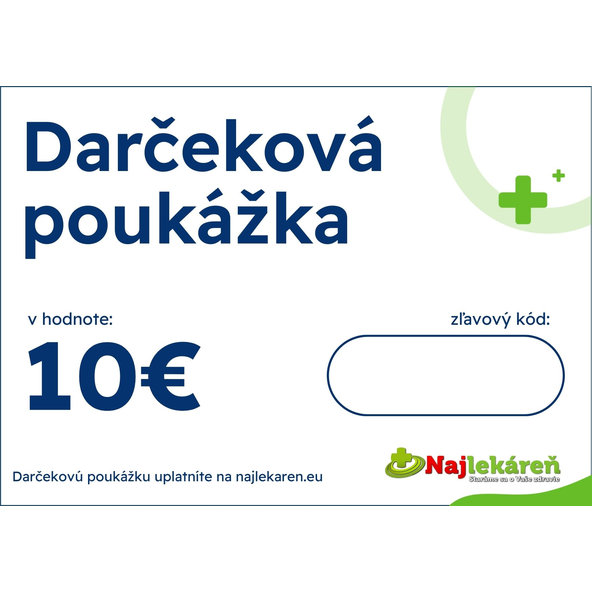 Darčeková poukážka na nákup v eshope Najlekáreň v hodnote 10€