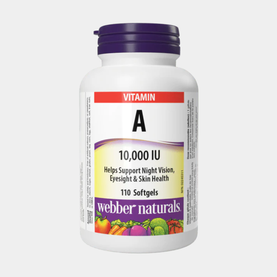 Webber naturals Vitamín A 10.000IU 110 softgélových kapsúl