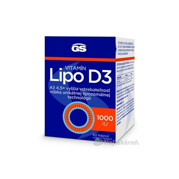 GS Vitamín Lipo D3 1000 IU 60 kapsúl