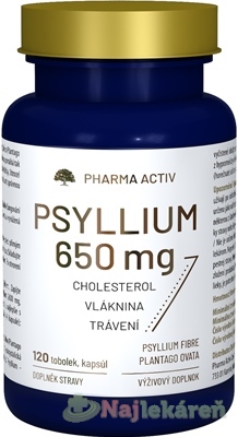 Pharma Activ PSYLLIUM 650 mg 120 kapsúl
