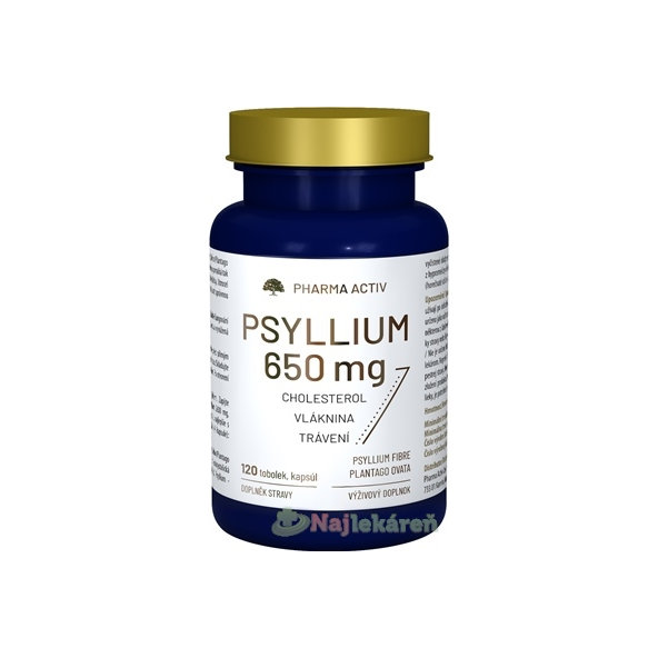 Pharma Activ PSYLLIUM 650 mg 120 kapsúl