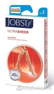 Jobst UltraSheer punč.lýtk.+šp. karamel