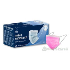 BIOMIC RÚŠKO medicínske pre dospelých typ IIR ružové 50 ks