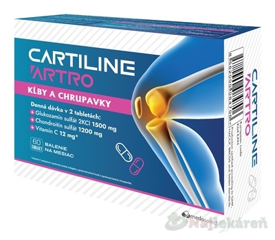 Cartiline Artro glukozamín a chondroitín 60 tabliet