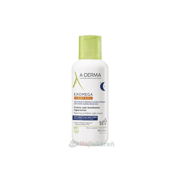 A-DERMA EXOMEGA Control nočný krém 400ml