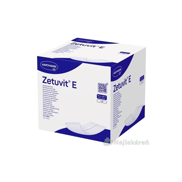ZETUVIT E nesterilný nasiakavý kompres 20x40 cm 30 ks
