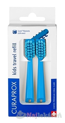 CURAPROX Kids travel refill modrý CS 5500 náhradné hlavičky na kefku 2 ks kúpite na Najlekaren.eu