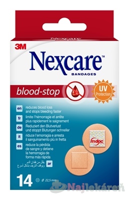 3M Nexcare Blood-Stop Kruhové náplasti priemer 22,5 mm 14 ks