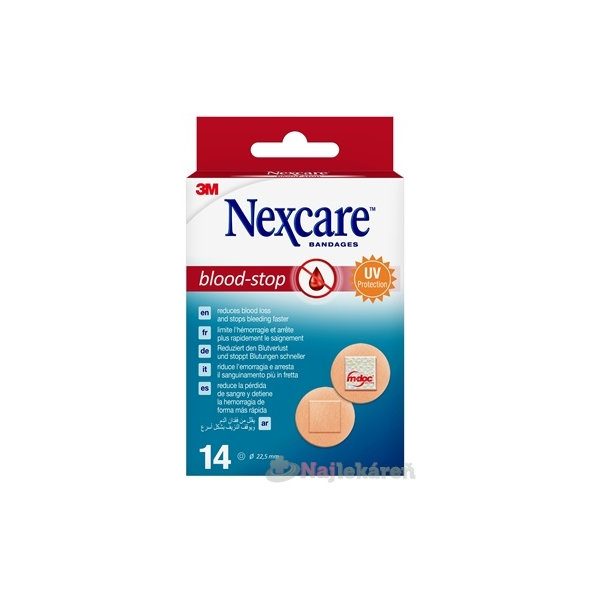 3M Nexcare Blood-Stop Kruhové náplasti priemer 22,5 mm 14 ks
