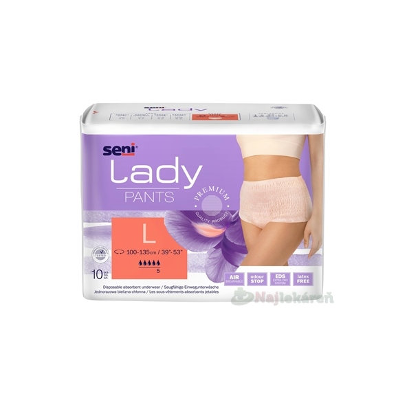 Seni Lady PANTS Large nohavičky absorpčné pre ženy 10 ks