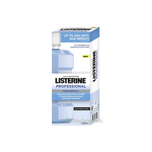 LISTERINE PROFESSIONAL Fresh Breath+ ústna voda bez alkoholu 500 ml
