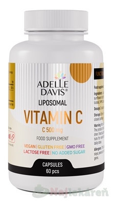Adelle Davis Liposomal VITAMÍN C 500 mg 60 kapsúl