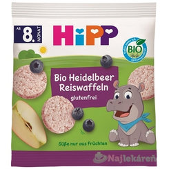 HiPP BIO OBLÁTKY Čučoriedkové ryžové 8m+ 30 g
