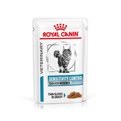 ROYAL CANIN CAT SENSITIVITY CONTROL CHICKEN WITH RICE kapsička v šťave s kuraťom a ryžou pre mačky s nežiaducimi reakciami na potravu 12x85 g