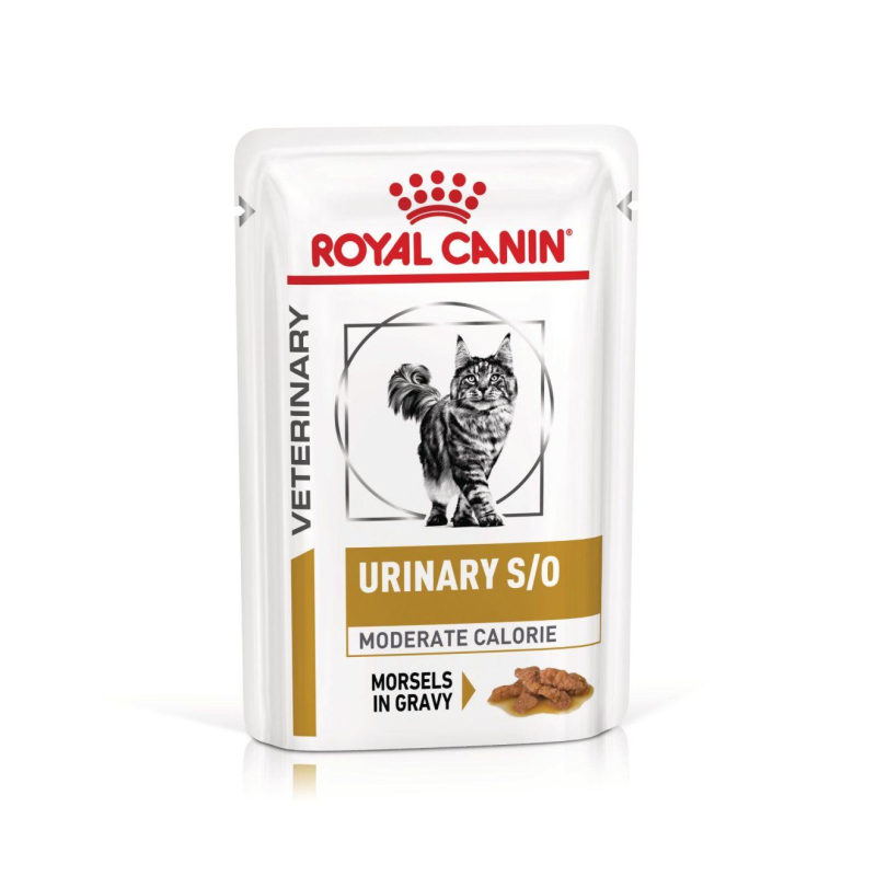 ROYAL CANIN CAT URINARY S/O MODERATE CALORIE WET kapsičky pre mačky na rozpúšťanie struvitových kameňov so sklonom k ​​nadváhe 12x85 g kúpite na Najlekaren.eu
