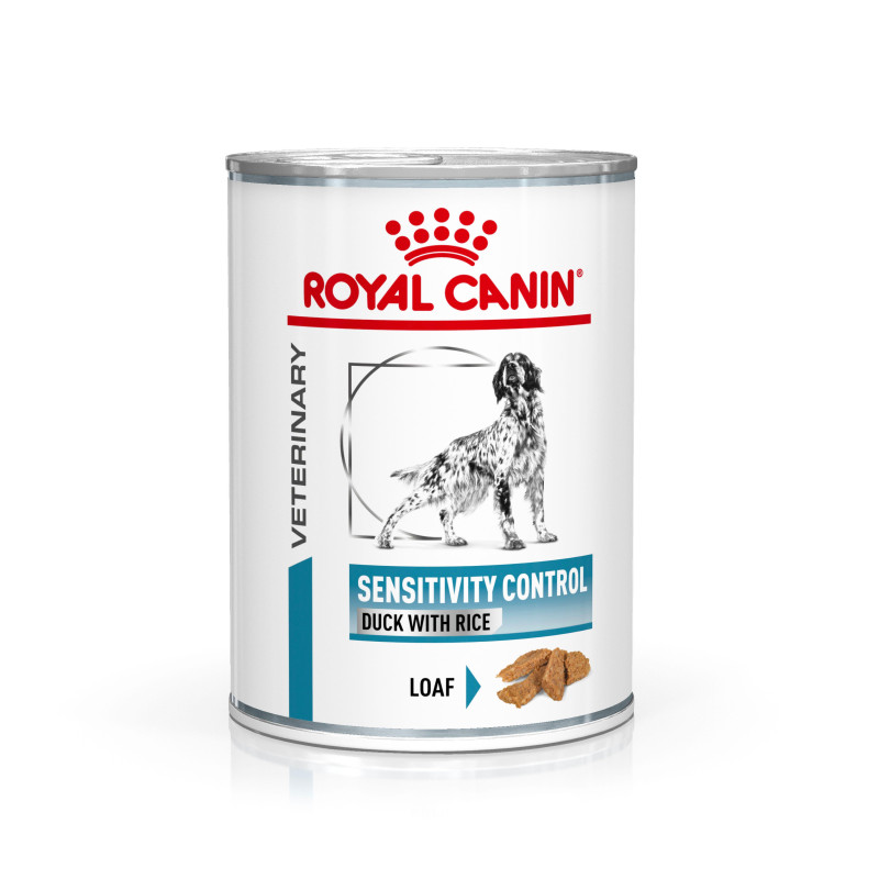 ROYAL CANIN DOG SENSITIVITY CONTROL DUCK konzerva kačica s ryžou pre psov s nežiaducimi reakciami na potravu 410 g