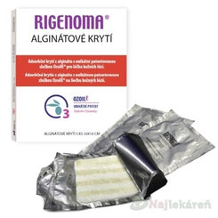 Rigenoma Alginátové krytie 10 × 10 cm 5 ks