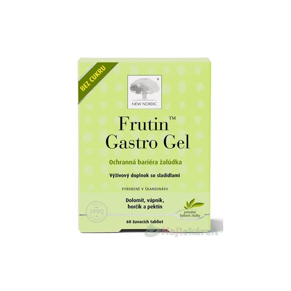 NEW NORDIC Frutin Gastro Gel žuvacie tablety 60 ks
