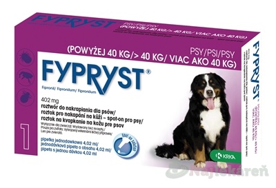 FYPRYST roztok na kožu pre psov ( nad 40 kg ) 402 mg