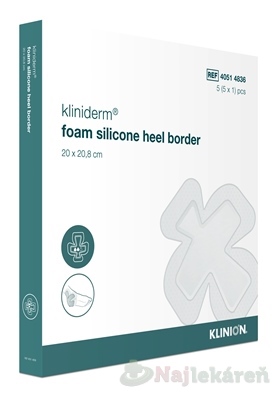E-shop Kliniderm foam silicon border krytie penové 20x20,8cm 5ks