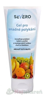SEVERO Gél pre ľahké prehĺtanie príchuť tutti frutti 150 ml