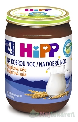 Hipp BIO krupicová kaša na dobrú noc 190 g kúpite na Najlekaren.eu