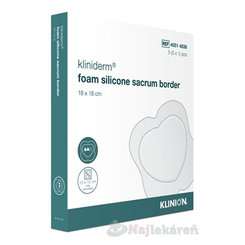 Kliniderm foam silicon border krytie penové 18x18cm 5ks