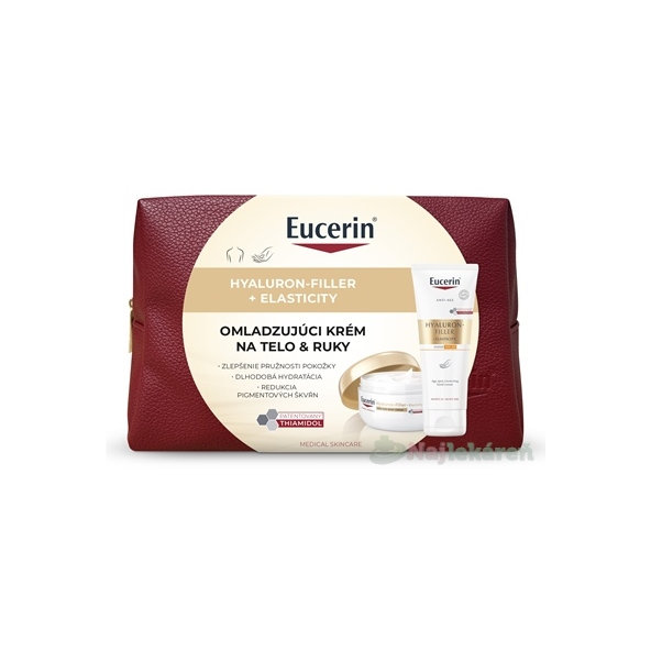 Eucerin Vianočná taštička HYALURON-FILLER + ELASTICITY telový krém + krém na ruky