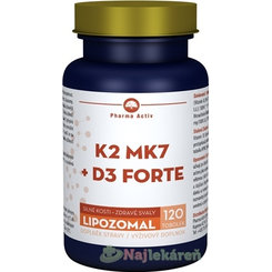 Pharma Activ Lipozomal K2 MK7 + D3 FORTE 120 kapsúl