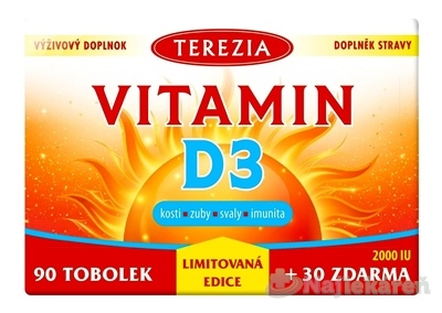 TEREZIA VITAMÍN D3 2000 IU 90+30 kapsulí kúpite na Najlekaren.eu
