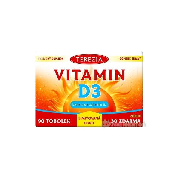 TEREZIA VITAMÍN D3 2000 IU 90+30 kapsulí