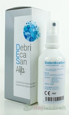 DebriEcaSan Alfa oplachový roztok na rany 115 ml