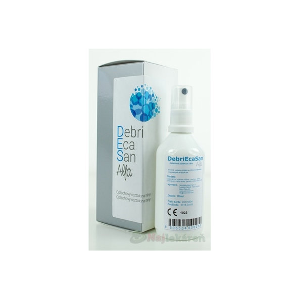 DebriEcaSan Alfa oplachový roztok na rany 115 ml