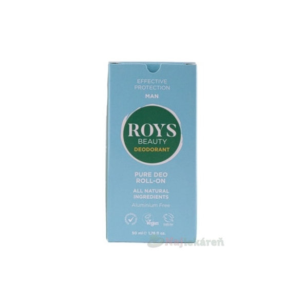 ROYS Beauty Pure Deo Man roll-on prírodný 50 ml