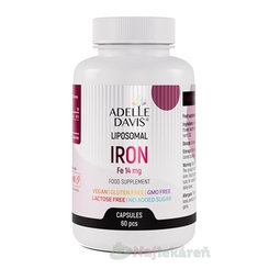 Adelle Davis Liposomal IRON železo 14 mg 60 kapsúl