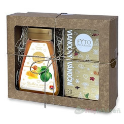 FYTO Darčeková kazeta Vianoce čaj por.+med s limetou 250ml