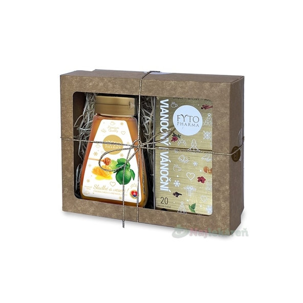 FYTO Darčeková kazeta Vianoce čaj por.+med s limetou 250ml