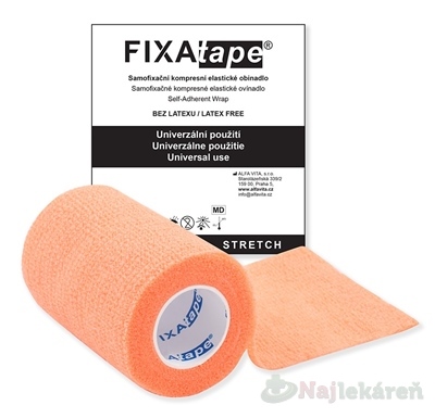 FIXAtape STRETCH Samofixačné ovínadlo oranžové 7,5cm x 450cm 1 ks