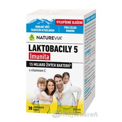 NATUREVIA Laktobacily "5" Imunita s vitamínom C 30 kapsúl