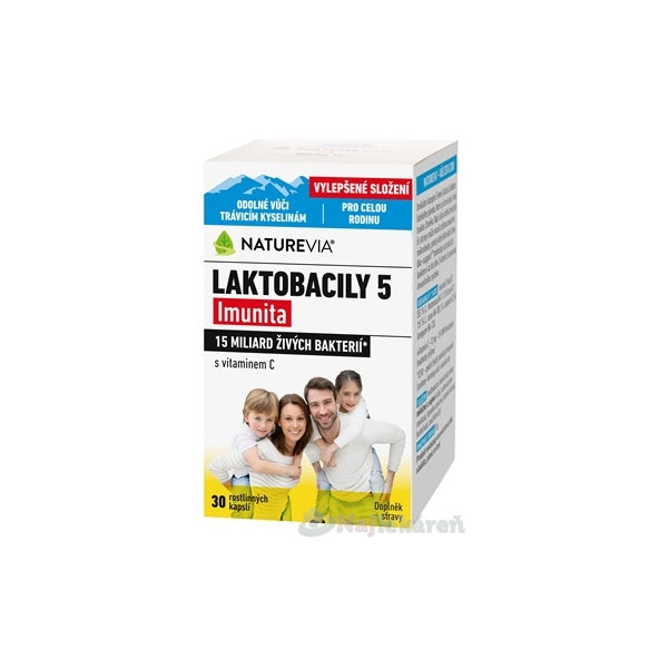 NATUREVIA Laktobacily "5" Imunita s vitamínom C 30 kapsúl