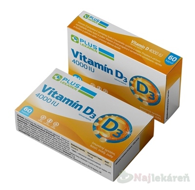 Plus Lekáreň Vitamín D3 4000 IU 60 kapsúl