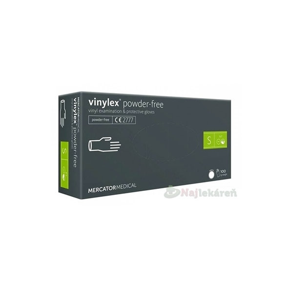 MERCATOR Vinylové rukavice S transparentné nesterilné 100 ks