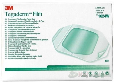 3M Tegaderm Film 1624W transparentné krytie s rámom 6 cm x 7 cm 100 ks