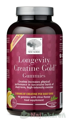 NEW NORDIC Longevity Creatine Gold Gummies 90 ks