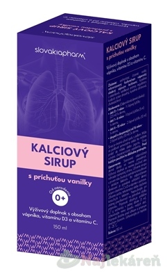 Slovakiapharm KALCIOVÝ SIRUP Vanilka 150ml kúpite na Najlekaren.eu