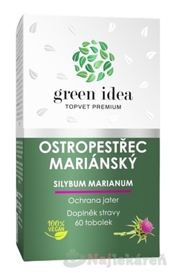 Green Idea Pestrec mariánsky tobolky na podporu zdravia pečene 60 cps kúpite na Najlekaren.eu