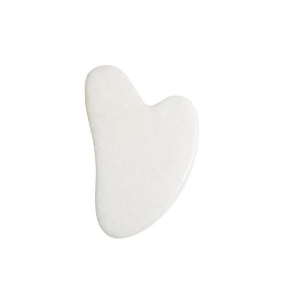 Masážny kameň guasha na tvár a dekolt z bieleho mramoru Venoc